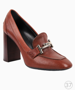 Sapato TOD's Double T Couro Marrom