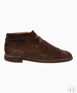Sapato TOD'S Oxford Cano Alto Camurça Marrom