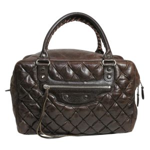 Bolsa Balenciaga Motorcross Matelasse Marrom