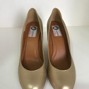Sapato Lanvin dourado sola 38