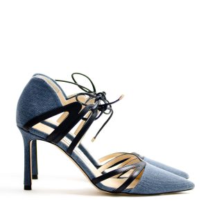 Scarpin Jimmy Choo Tecido Azul