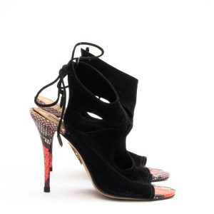 Sandália Aquazzura Camurça Preta