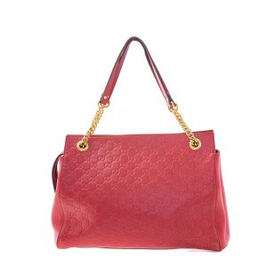 Bolsa Gucci Guccissima Couro Vermelho