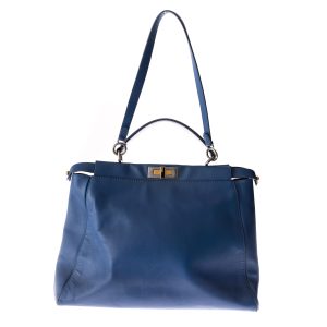 Bolsa Fendi Peekaboo Couro Azul