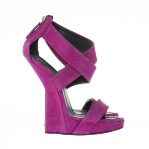 Sandália Giuseppe Zanotti Camurça Fucsia