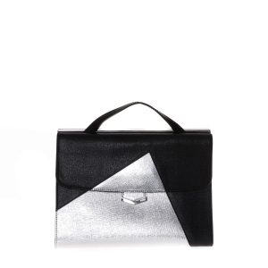 Bolsa Fendi Demi Jour Preto e Prateado