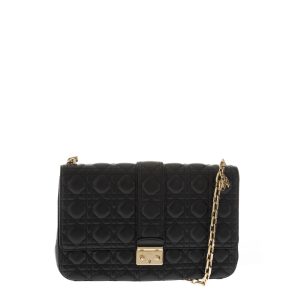 Bolsa Christian Dior Miss Dior Flap Grande Cannage Preta