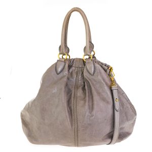 Bolsa Miu Miu Couro Cinza