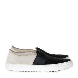 Slip On Chanel Tweed Preto e Camurça Bege
