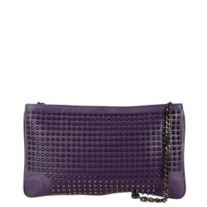 Clutch Christian Louboutin Spikes Loubiposh Roxa