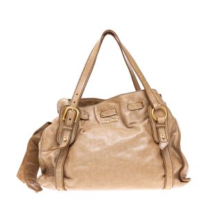 Bolsa Miu Miu Vitello Bege