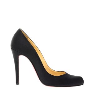 Scarpin Christian Louboutin Cetim Preto
