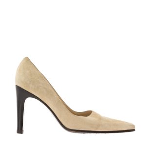 Sapato Gucci Vintage Camurça Bege