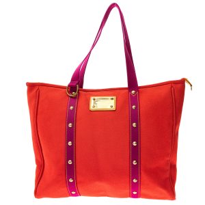 Bolsa Louis Vuitton Antigua Cabas GM Vermelho