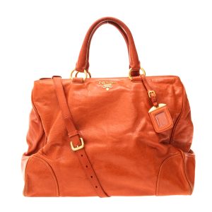 Bolsa Prada Tote Saffiano Lux Laranja