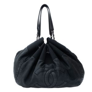 Bolsa Chanel Stretch Spirit XL Cabas Preta