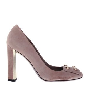 Sapato de Salto Gucci Camurça Cinza