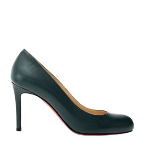 Sapato de Salto Christian Louboutin Couro Verde