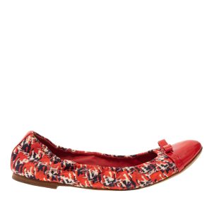 Sapatilha Louis Vuitton Tecido Estampado Vermelho