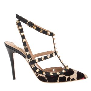 Scarpin Valentino Garavani Rockstud Animal Print