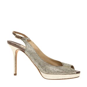 Peep Toe Jimmy Choo Prateado