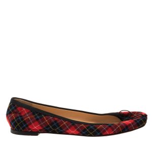 Sapatilha Christian Louboutin Xadrez Bico Quadrado