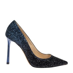 Scarpin Jimmy Choo Romy 85 Cristais Azul