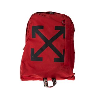 Mochila Off White Virgil Abloh Arrows Nylon Vermelha