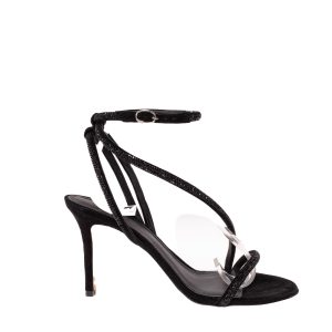 Sandália Isabel Marant Atria Cristais Preta