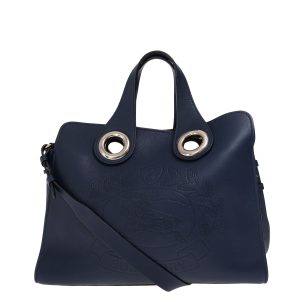 Bolsa Burberry Logo Couro Azul
