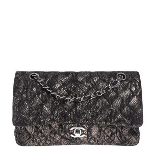 Bolsa Chanel Double Flap Metálica