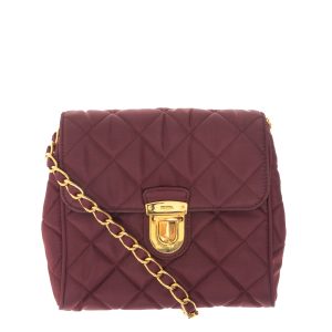 Bolsa Prada Nylon Impuntu Vinho