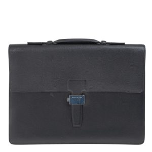 Pasta Hugo Boss Couro Texturizado Preto