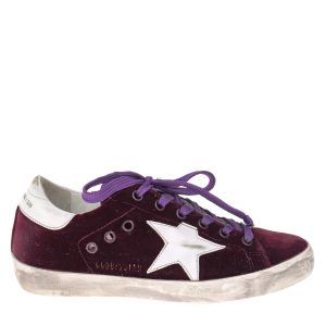 Tênis Golden Goose Super Star Veludo Vinho