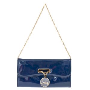 Bolsa Christian Louboutin Riviera Verniz Azul