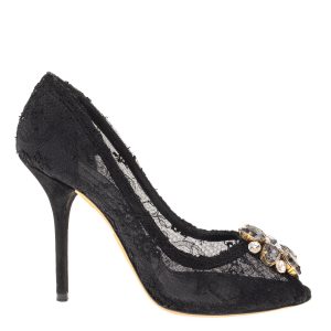 Peep Toe Dolce & Gabbana Renda Preto