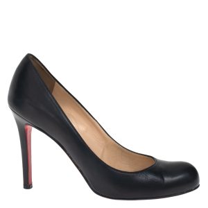Sapato de Salto Christian Louboutin Couro Preto