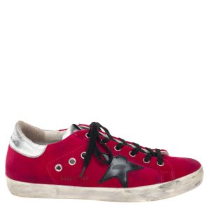 Tênis Golden Goose Super-Star Veludo Rosa