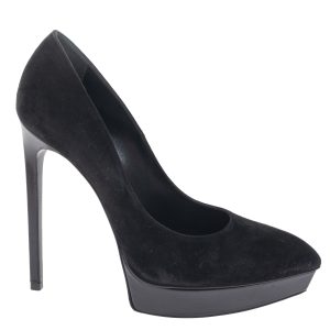 Sapato Saint Laurent Pump Camurça Preto