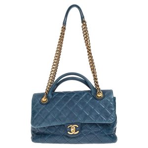 Bolsa Chanel Coco Matelassê Azul