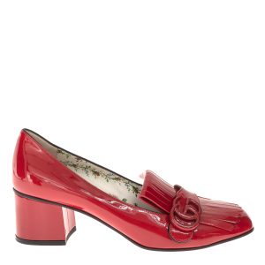 Sapato Gucci Franjas Verniz Vermelho