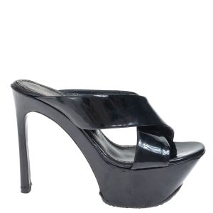 Sandália Saint Laurent Verniz Preta