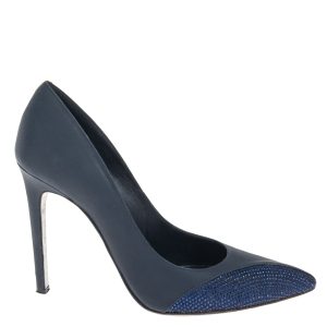 Scarpin René Caovilla Preto Cristais Azuis