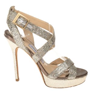 Sandália Jimmy Choo Brilho Prateada