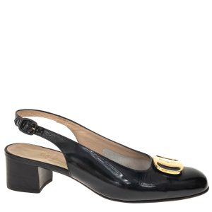 Sapato Salvatore Ferragamo Slingback Preto