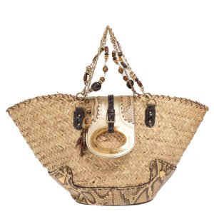 Bolsa Dolce & Gabbana Palha e Couro