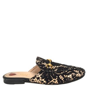 Mule Gucci Renda Preta