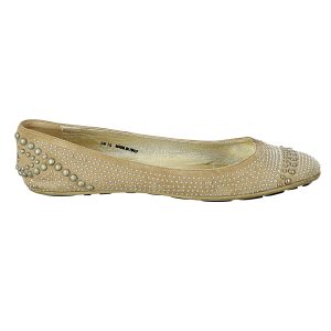 Sapatilha Jimmy Choo Bege com Aplicações