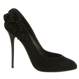 Scarpin Giuseppe Zanotti Laços Camurça Preta