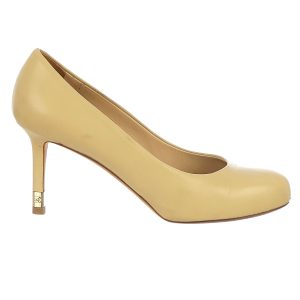 Sapato de Salto Chanel Couro Creme